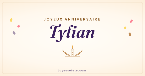 Image « Joyeux anniversaire Tylian » au format large