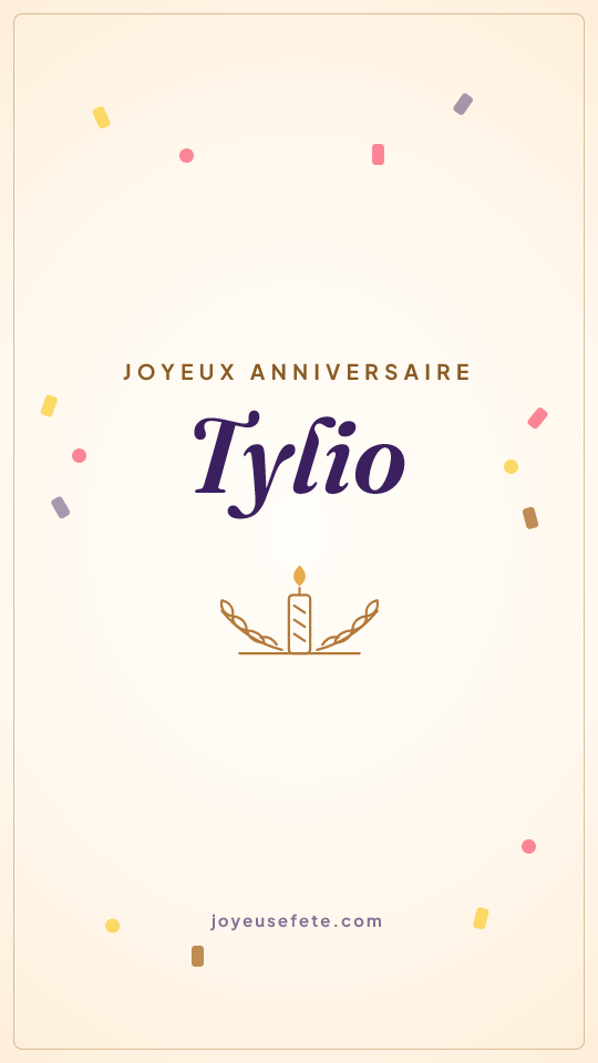 Image « Joyeux anniversaire Tylio » au format story