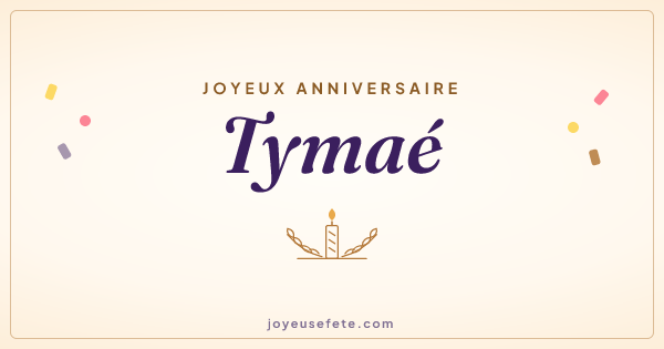 Image « Joyeux anniversaire Tymaé » au format large