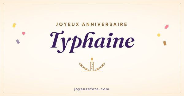Image « Joyeux anniversaire Typhaine » au format large