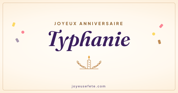 Image « Joyeux anniversaire Typhanie » au format large
