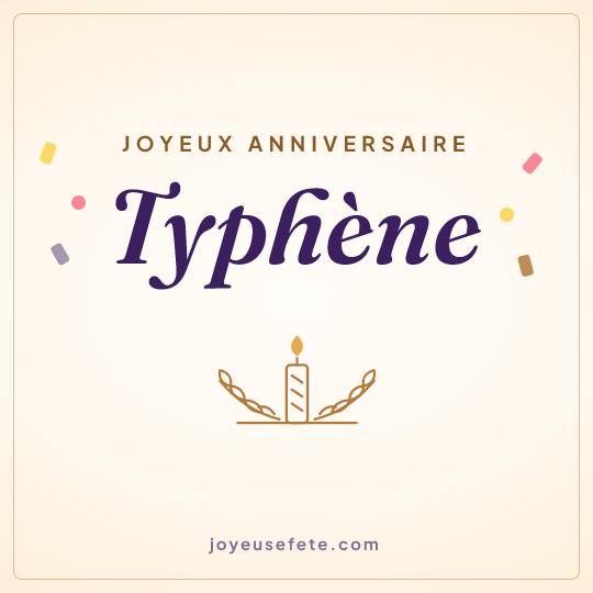 Image carrée « Joyeux anniversaire Typhène » pour WhatsApp