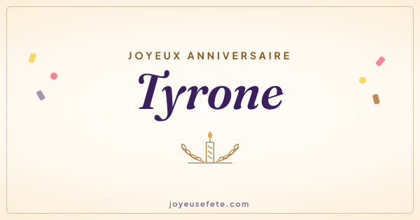 Image « Joyeux anniversaire Tyrone » au format large