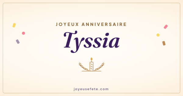Image « Joyeux anniversaire Tyssia » au format large