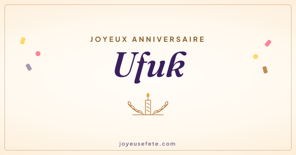 Image « Joyeux anniversaire Ufuk » au format large