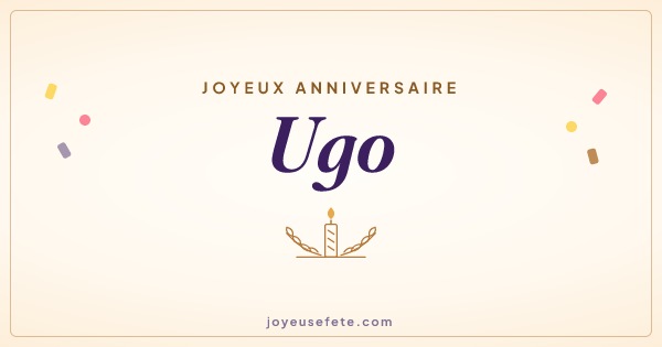 Image « Joyeux anniversaire Ugo » au format large