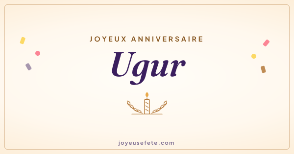 Image « Joyeux anniversaire Ugur » au format large