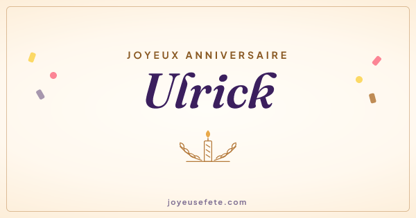 Image « Joyeux anniversaire Ulrick » au format large