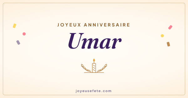 Image « Joyeux anniversaire Umar » au format large
