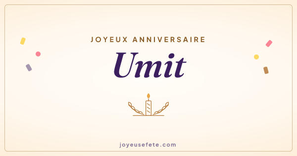Image « Joyeux anniversaire Umit » au format large