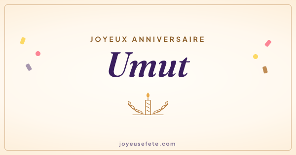 Image « Joyeux anniversaire Umut » au format large