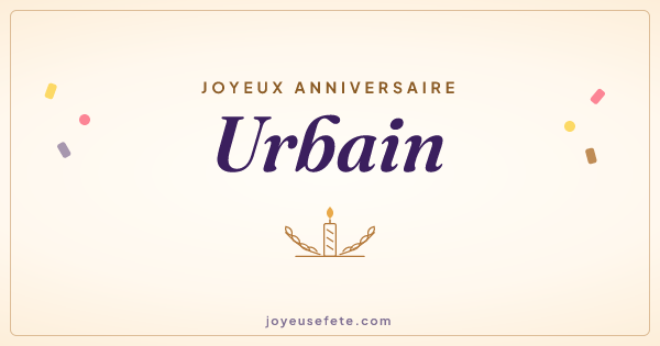 Image « Joyeux anniversaire Urbain » au format large