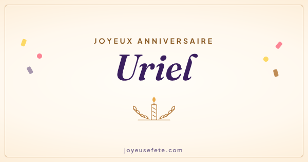 Image « Joyeux anniversaire Uriel » au format large