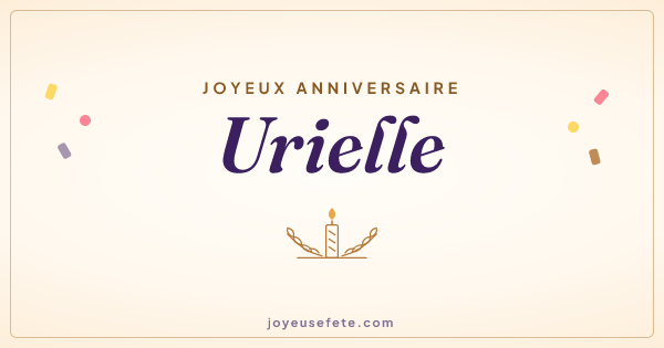 Image « Joyeux anniversaire Urielle » au format large