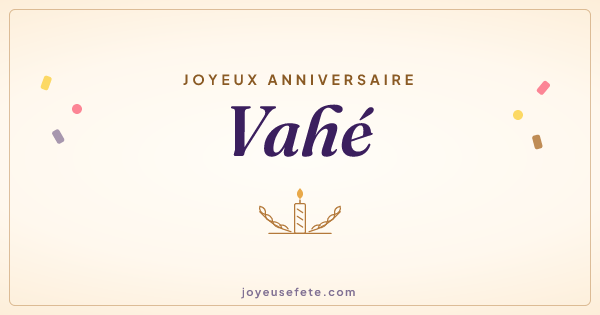 Image « Joyeux anniversaire Vahé » au format large