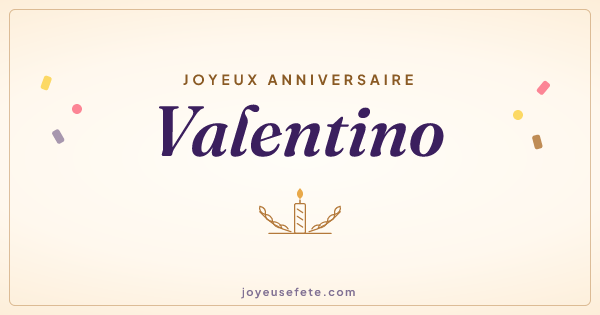 Image « Joyeux anniversaire Valentino » au format large