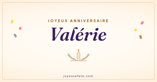 Image « Joyeux anniversaire Valérie » au format large