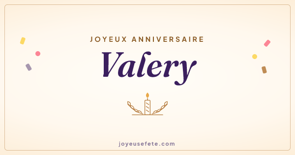 Image « Joyeux anniversaire Valery » au format large