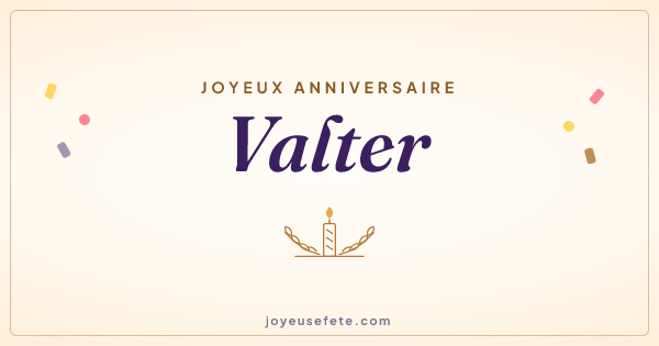 Image « Joyeux anniversaire Valter » au format large
