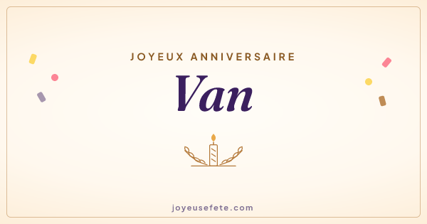 Image « Joyeux anniversaire Van » au format large