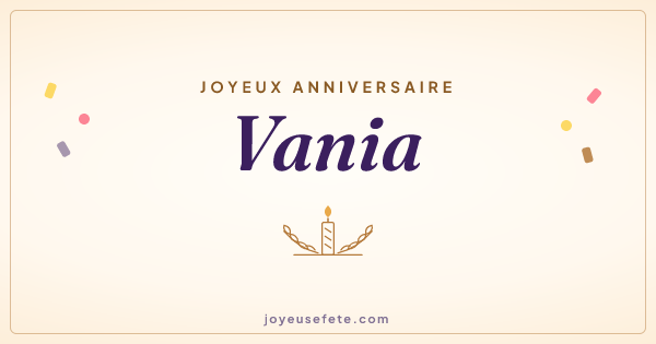 Image « Joyeux anniversaire Vania » au format large