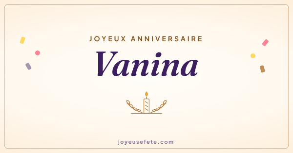 Image « Joyeux anniversaire Vanina » au format large