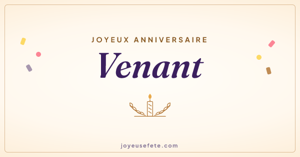 Image « Joyeux anniversaire Venant » au format large