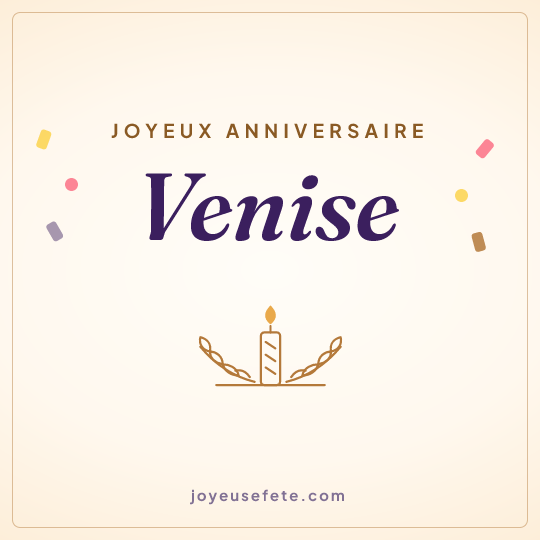 Image carrée « Joyeux anniversaire Venise » pour WhatsApp