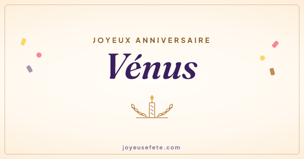 Image « Joyeux anniversaire Vénus » au format large