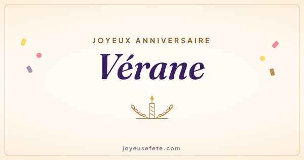 Image « Joyeux anniversaire Vérane » au format large