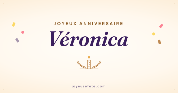 Image « Joyeux anniversaire Véronica » au format large