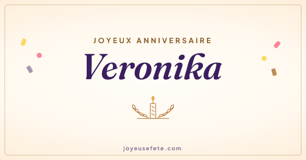 Image « Joyeux anniversaire Veronika » au format large