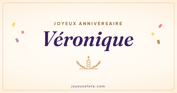 Image « Joyeux anniversaire Véronique » au format large