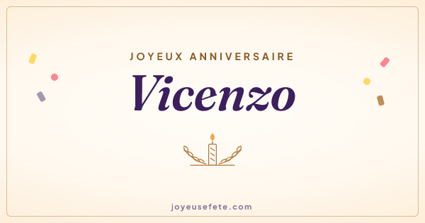 Image « Joyeux anniversaire Vicenzo » au format large