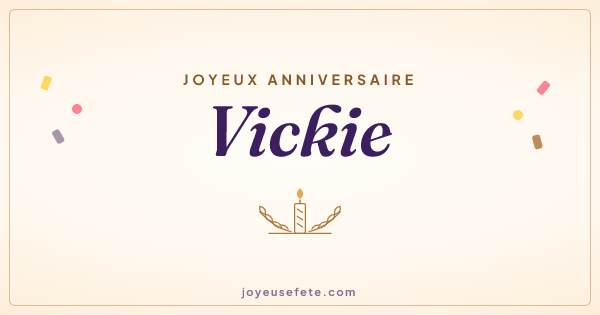 Image « Joyeux anniversaire Vickie » au format large