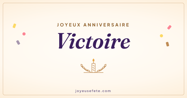 Image « Joyeux anniversaire Victoire » au format large