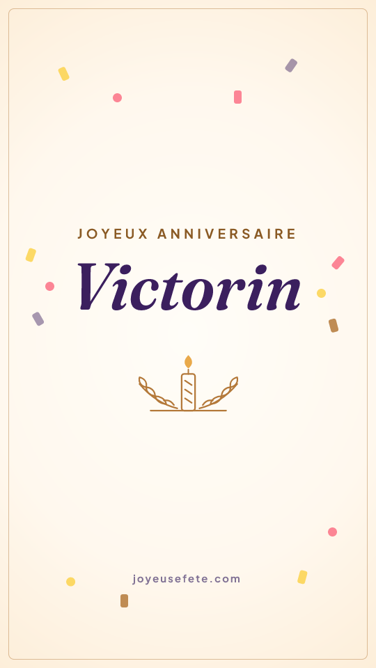 Image « Joyeux anniversaire Victorin » au format story
