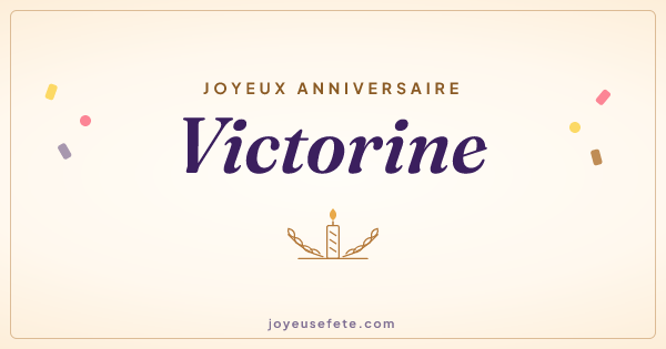 Image « Joyeux anniversaire Victorine » au format large