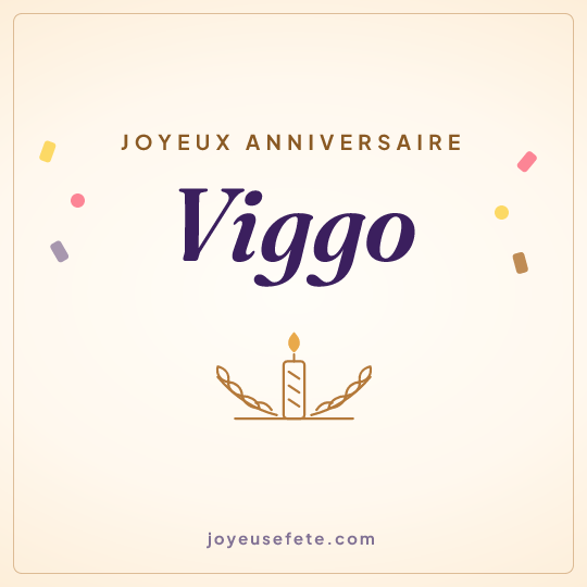 Image carrée « Joyeux anniversaire Viggo » pour WhatsApp