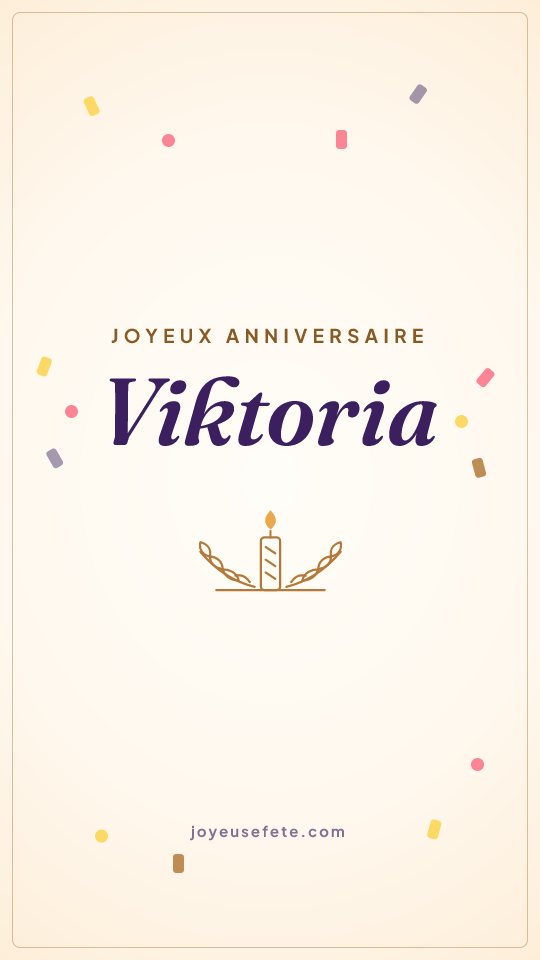 Image « Joyeux anniversaire Viktoria » au format story