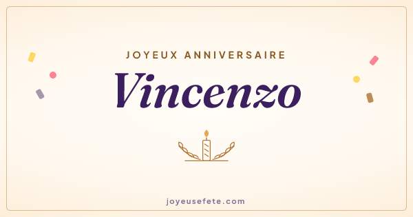 Image « Joyeux anniversaire Vincenzo » au format large