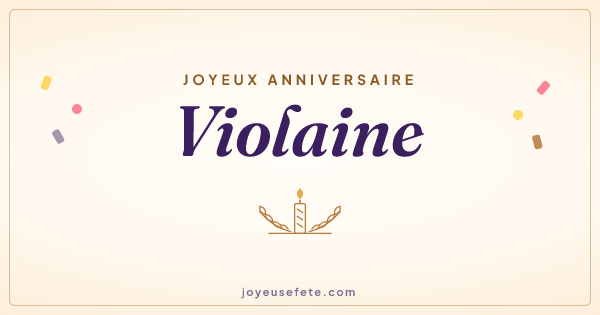 Image « Joyeux anniversaire Violaine » au format large