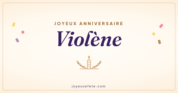 Image « Joyeux anniversaire Violène » au format large