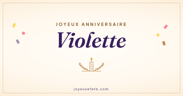 Image « Joyeux anniversaire Violette » au format large