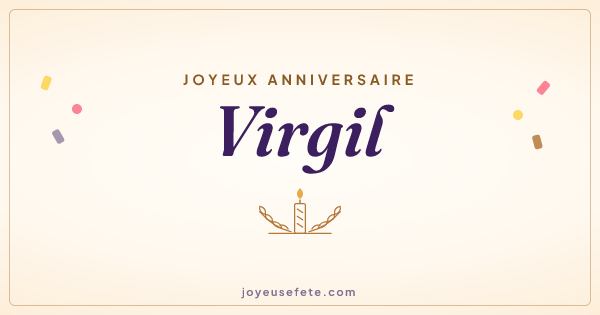 Image « Joyeux anniversaire Virgil » au format large