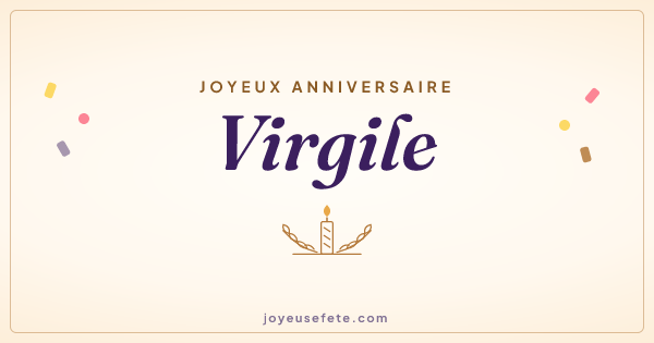 Image « Joyeux anniversaire Virgile » au format large