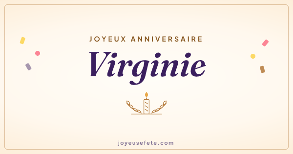 Image « Joyeux anniversaire Virginie » au format large