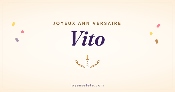 Image « Joyeux anniversaire Vito » au format large