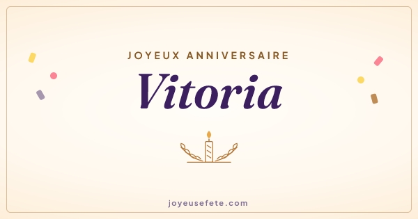 Image « Joyeux anniversaire Vitoria » au format large