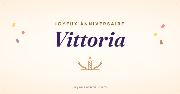 Image « Joyeux anniversaire Vittoria » au format large